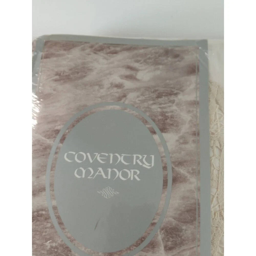 Coventry Manor Twin Comforter Cover 100% Cotton Cream Lace Button Closure 68x86